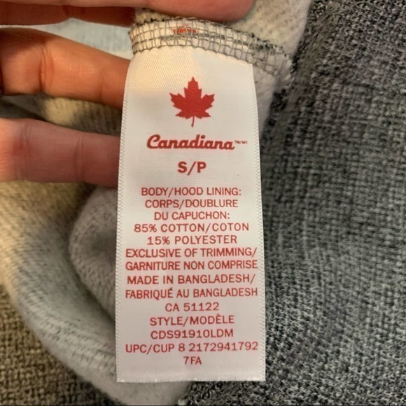 CANADIANA‎ Gray Melange Canada Pull-Over Hoodie - Picture 10 of 11